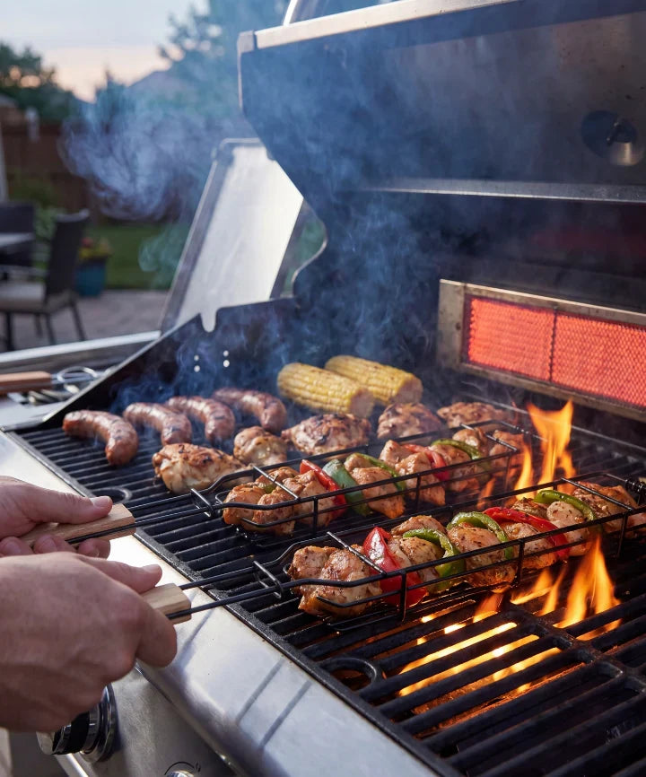 Grillmand op de barbecue